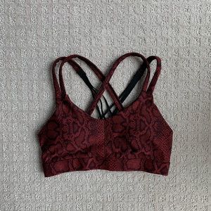 Snake Print Sports Bra (Size S)